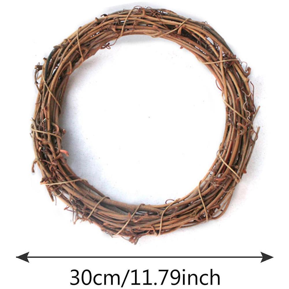 4 pezzi ghirlanda a forma di cuore in rattan naturale fatta a
