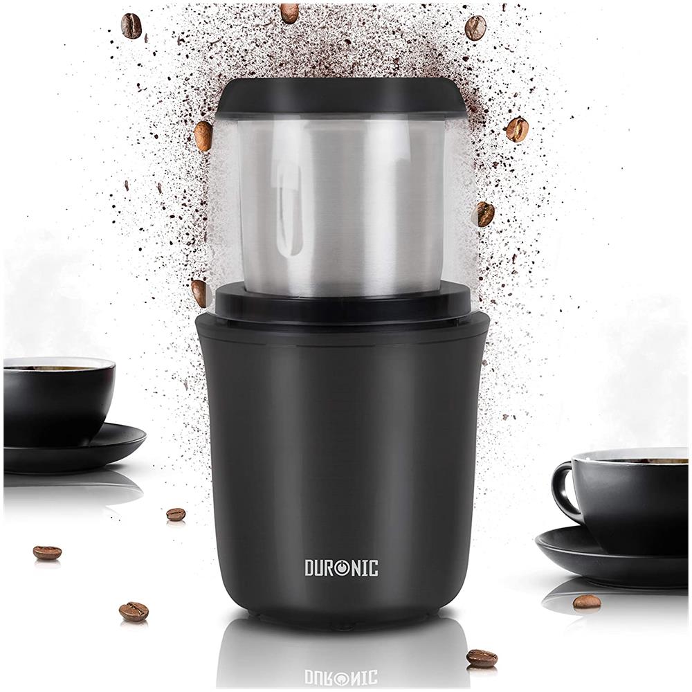 Cg250 Macinacaffè Elettrico 250 W - Lame In Acciaio - Contenitore Rimovibile In Acciaio 75 G - Macinino Per Spezie E Caffè - Facile Da Pulire - Per Caffè, Spezie, Erbe, Frutta Secca, Zucchero - Foto 1