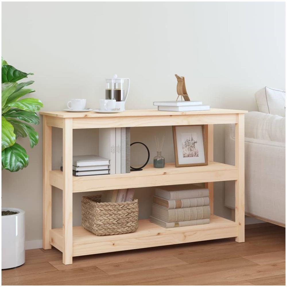 Tavolo Consolle 110x40x74 Cm In Legno Massello Di Pino - Foto 1