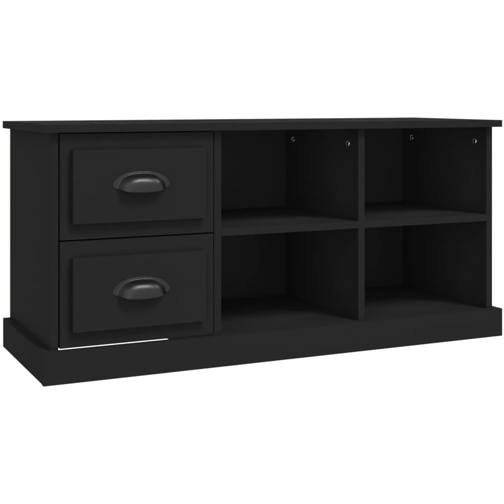 Mobile Porta Tv Nero 102x35,5x47,5 Cm In Legno Multistrato - Foto 2