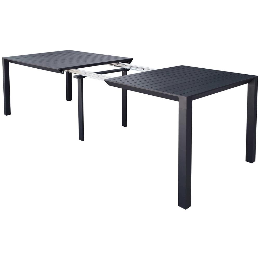 Arizona - Set Tavolo In Alluminio Cm 100 X 51,50/104/156/208/260 X 74 H Con 8 Poltrone Lotus - Foto 2