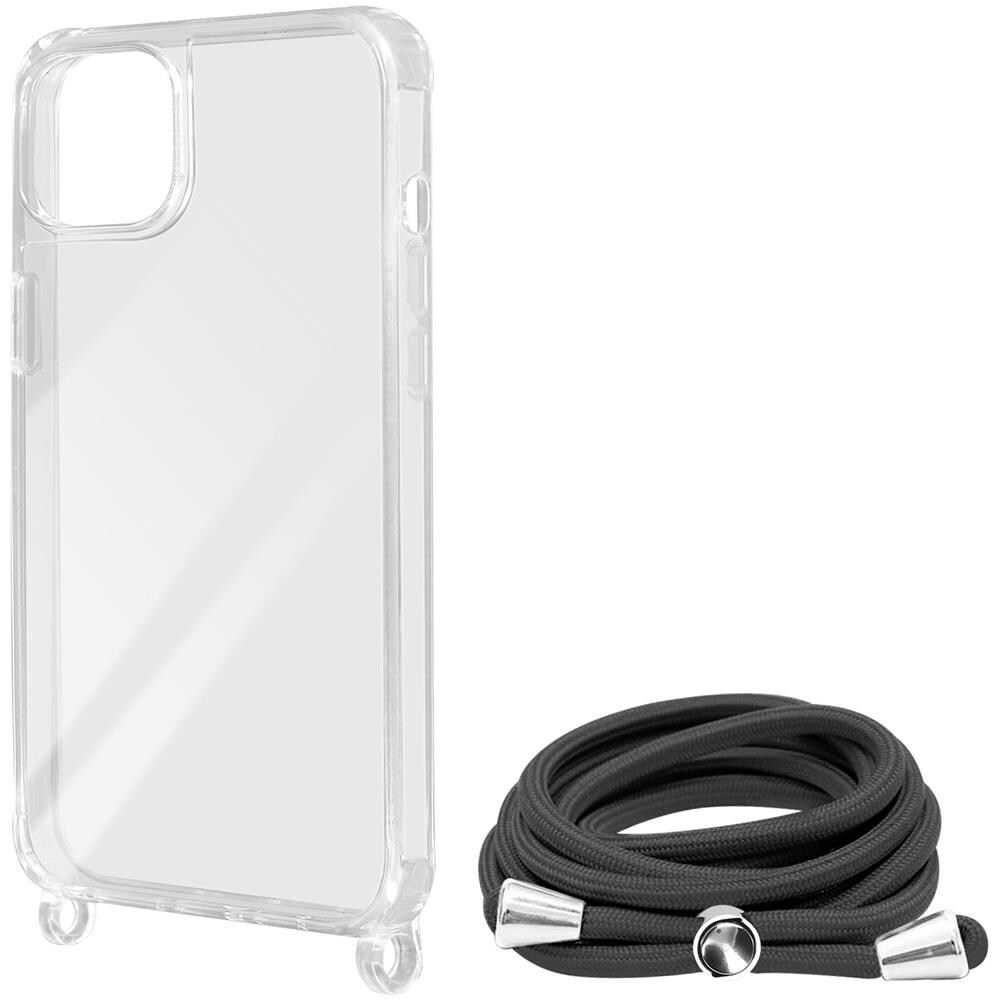 Cover Con Cordino Per Iphone 12 E 12 Pro Rigida Bumper Serie Corda Trasparente - Foto 2
