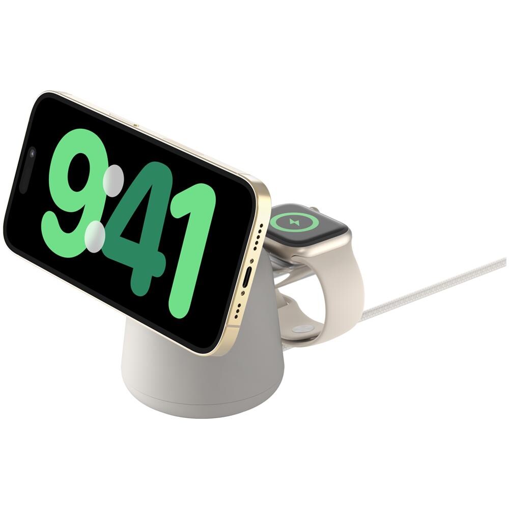 SUPPORTO RICARICA MAGSAFE 2IN1 15W - SABBIA - Foto 2