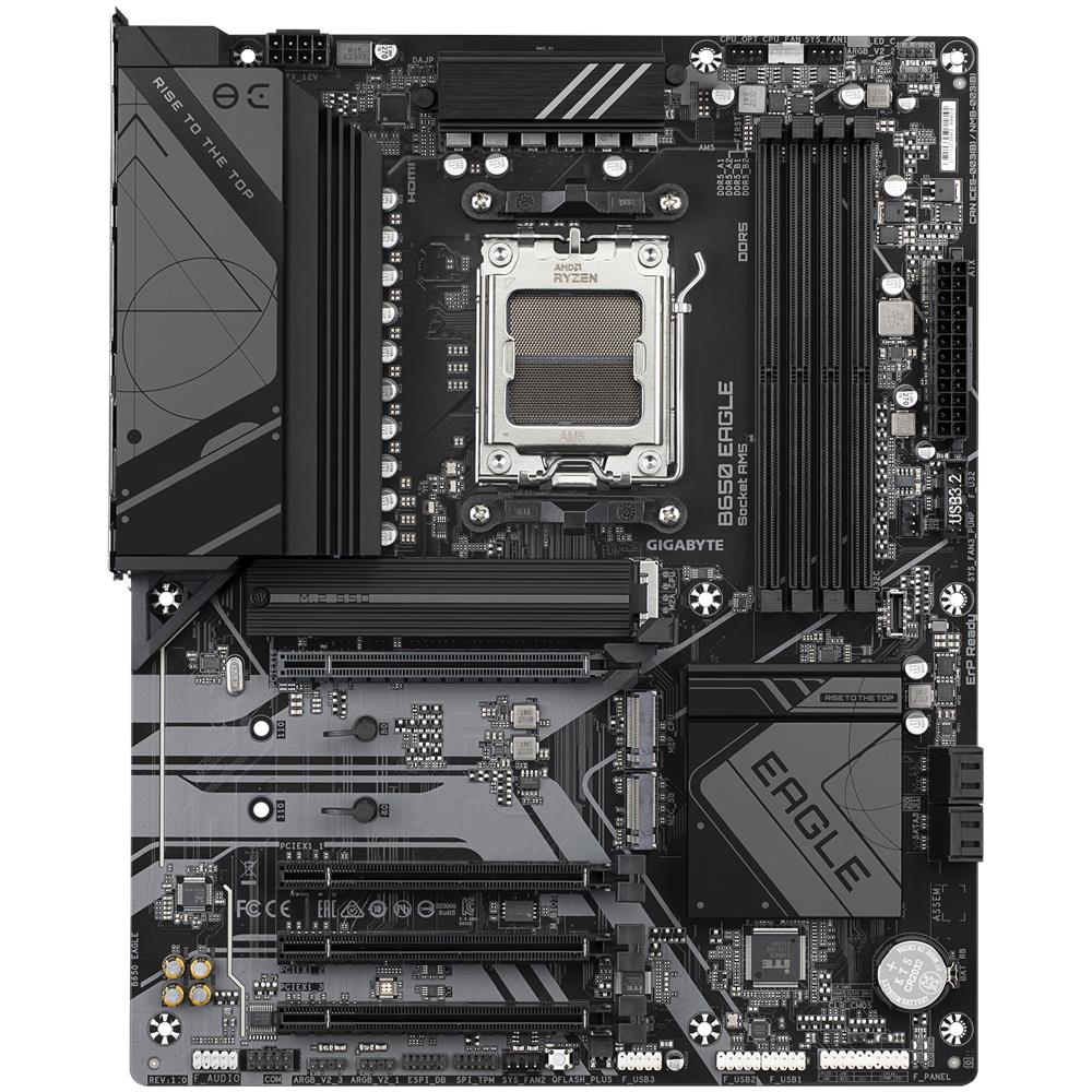 B650 EAGLE - Supporta CPU AMD Ryzen 9000, VRM Digitale a 12+2+2 fasi, fino a 7600MHz DDR5 (OC), 1xPCIe 5.0 + 2xPCIe 4.0 M. 2, LAN GbE, USB 3.2 Gen2 - Foto 2