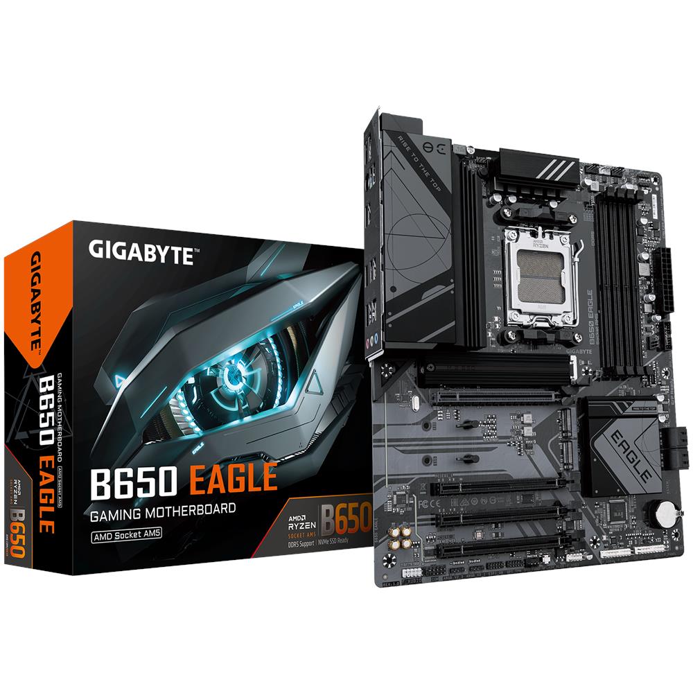 B650 EAGLE - Supporta CPU AMD Ryzen 9000, VRM Digitale a 12+2+2 fasi, fino a 7600MHz DDR5 (OC), 1xPCIe 5.0 + 2xPCIe 4.0 M. 2, LAN GbE, USB 3.2 Gen2 - Foto 1