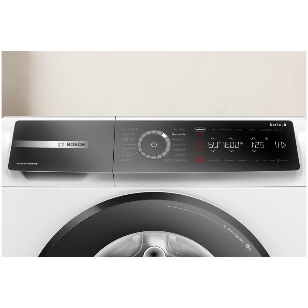 Serie 8 WGB256041 lavatrice Caricamento frontale 10 kg 1600 Giri /min Nero, Bianco Display in Tedesco - Foto 9