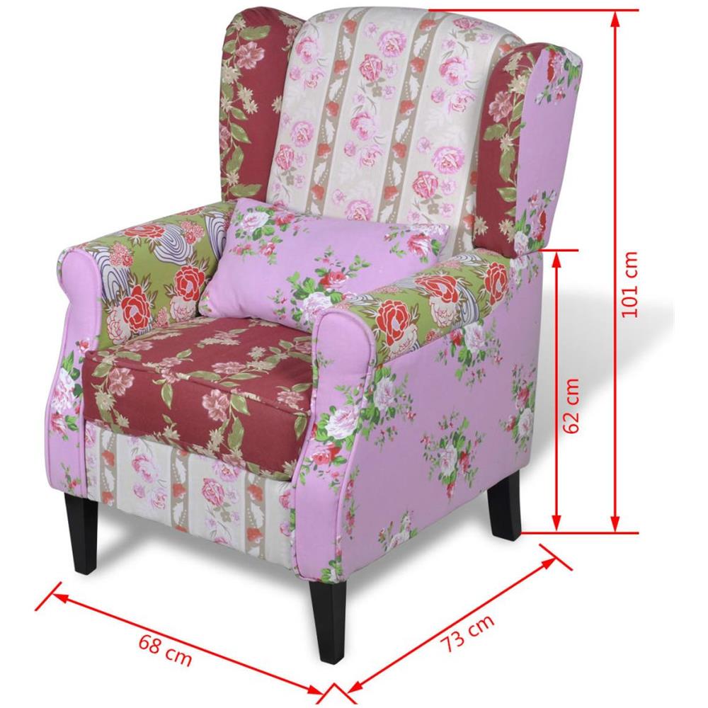 Poltrona Relax Patchwork Design Floreale Stile Pastorale - Foto 17