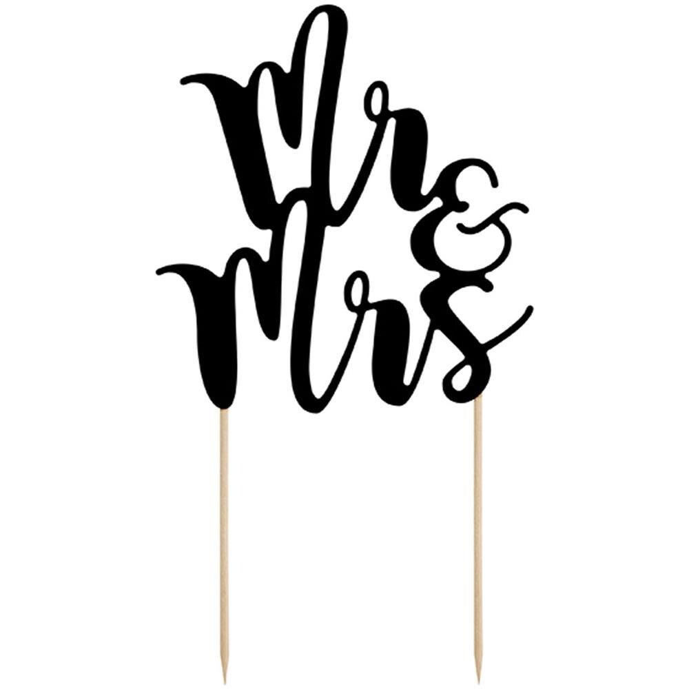 Decorazione Per Torta Mr Et Mrs Taglia Unica - Foto 1