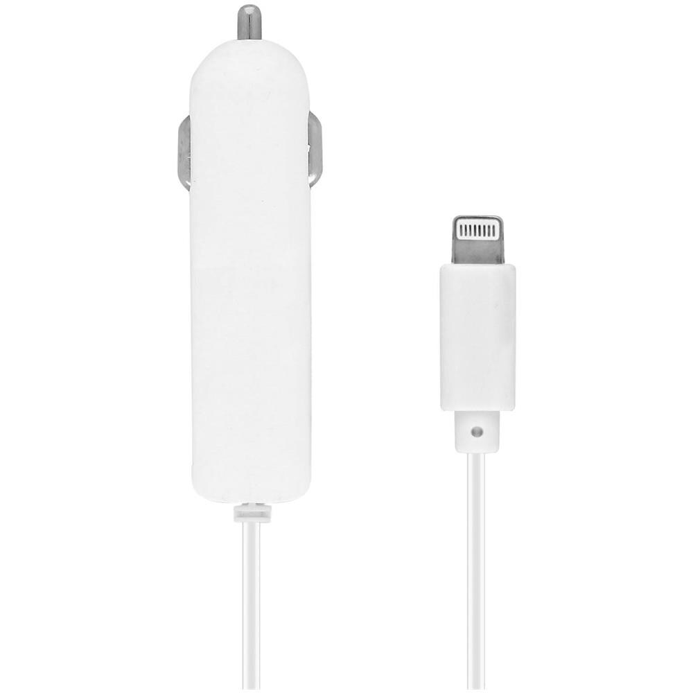 Alimentatore Caricabatterie Accendisigari Connettore Iphone / Ipad - Bianco - Foto 1