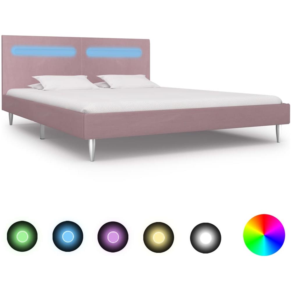Giroletto Con Luci Led Rosa In Tessuto 180x200 Cm - Foto 1