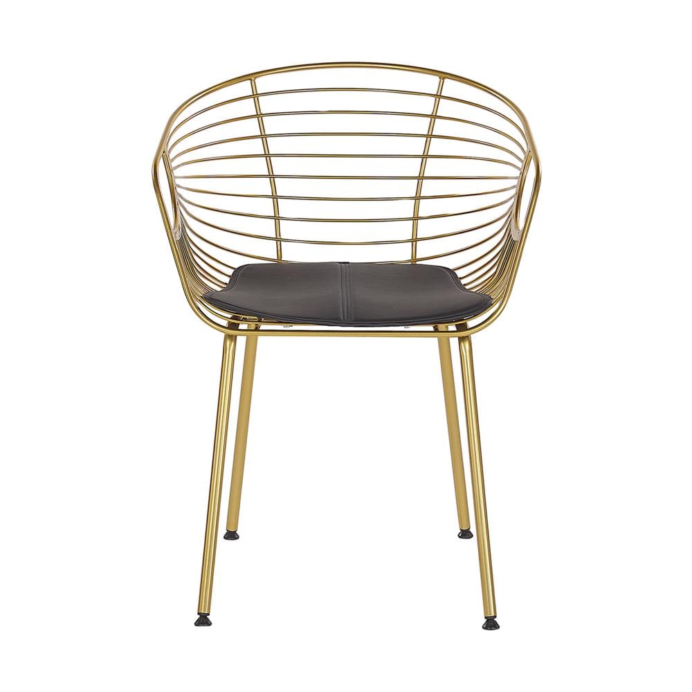 Set Di 2 Sedie In Metallo Dorato Hoback - Foto 2