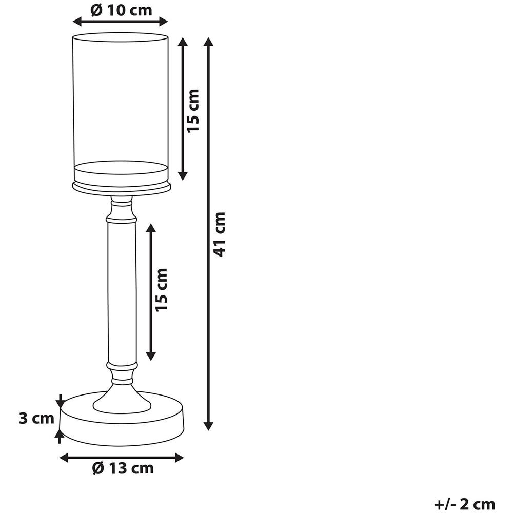 Candelabro Color Argento 41 Cm Abbeville - Foto 2