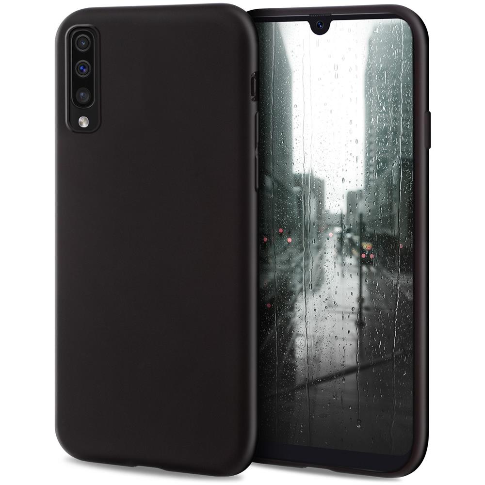 Minimalist Series, Cover In Silicone Per Samsung A50, Nero - Finitura Opaca, Custodia Sottile E Morbida In Tpu - Foto 1