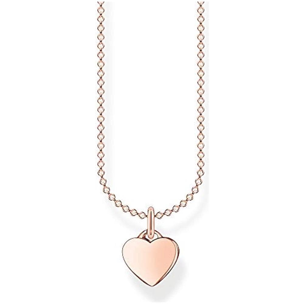Collana Da Donna In Argento Sterling 925, Con Cuore In Oro Rosa, Lunghezza 38-45 Cm - Foto 1