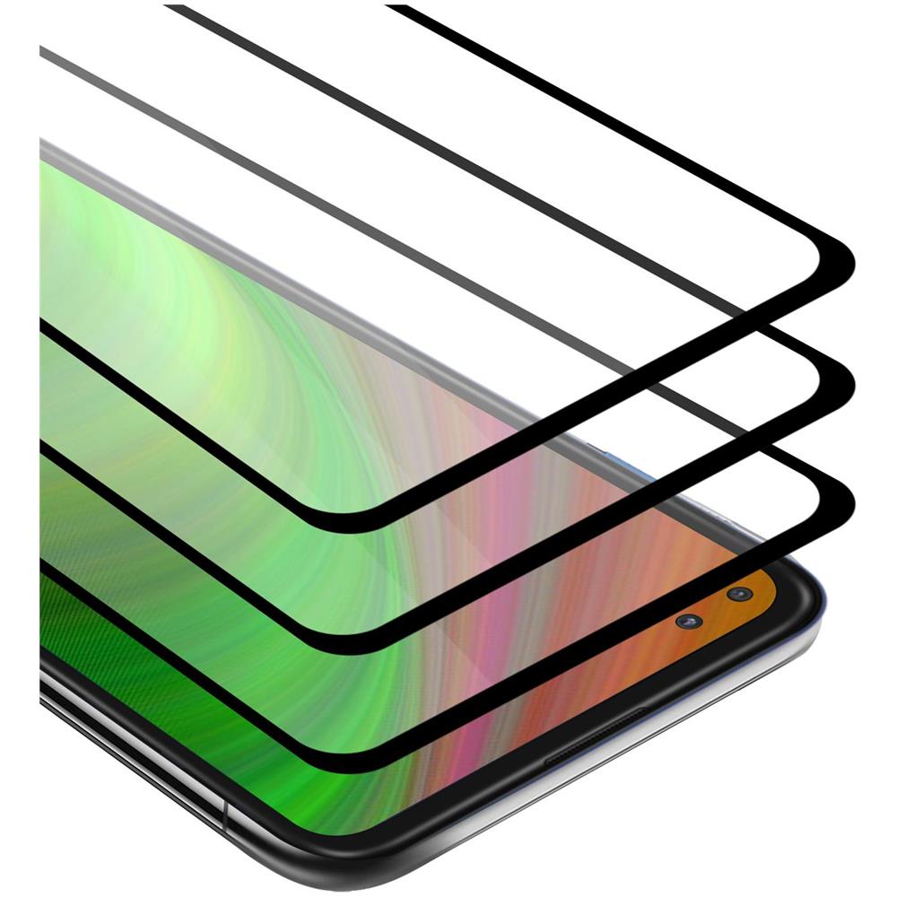 3x Pellicola Armatura A Schermo Intero Compatibile Con Motorola Moto G 5g Plus In Trasparente Con Nero - 3x Vetro Temperato (tempered) Di Protezione Del Display In Durezza 9h Con 3d Touch - Foto 1