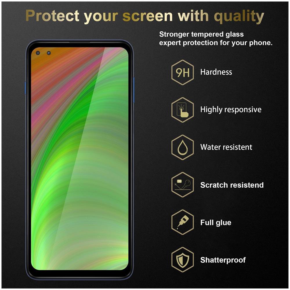 3x Pellicola Armatura A Schermo Intero Compatibile Con Motorola Moto G 5g Plus In Trasparente Con Nero - 3x Vetro Temperato (tempered) Di Protezione Del Display In Durezza 9h Con 3d Touch - Foto 2