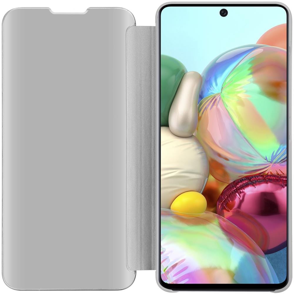 Custodia Compatibile Con Samsung Galaxy A71 4g In Agata Argento - Clear View Specchio Coperchio Protettivo Con Funzione Di Supporto Protezione A 360 Gradi - Foto 2