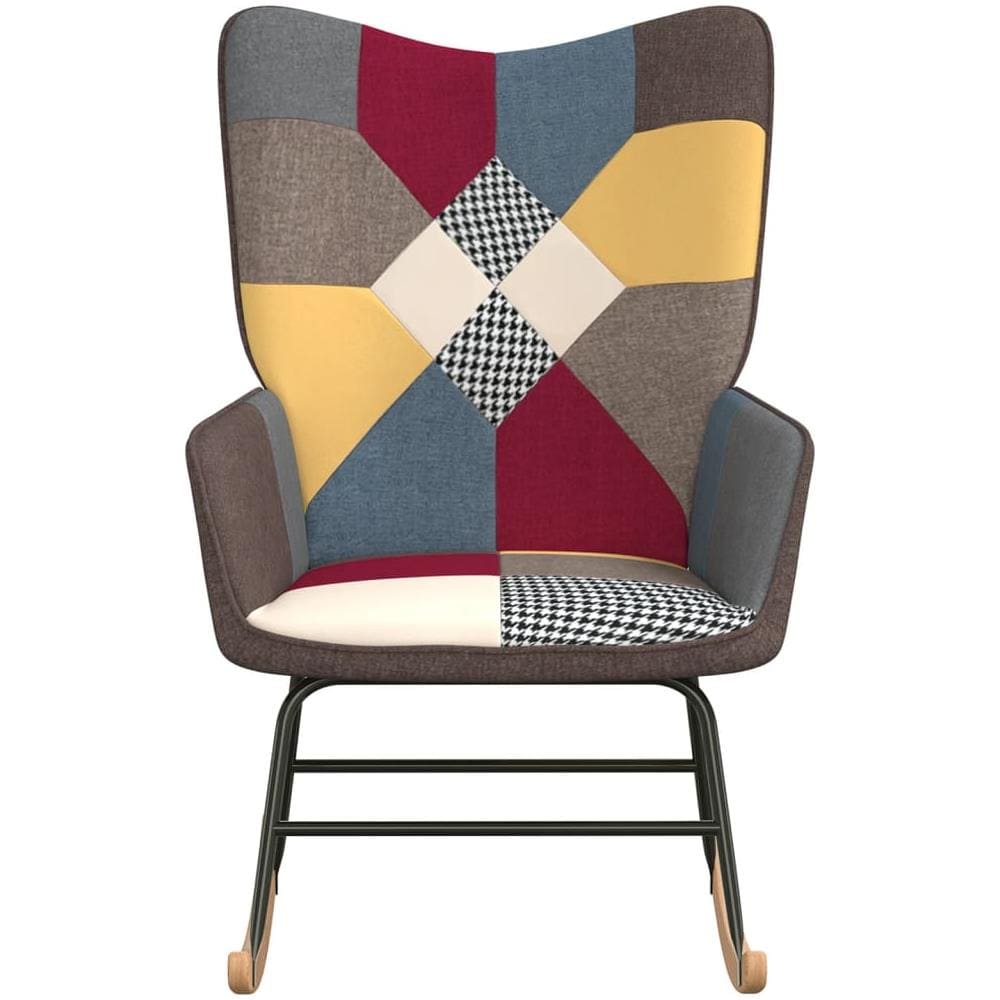 Sedia a Dondolo in Tessuto Patchwork - Foto 3