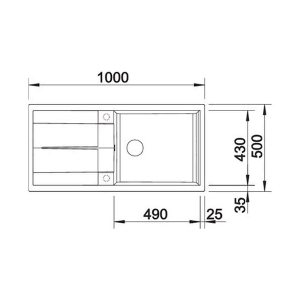Lavello Soprapiano 525932 con 1 Vasca 1 Gocciolatoio Colore Nero - Foto 2