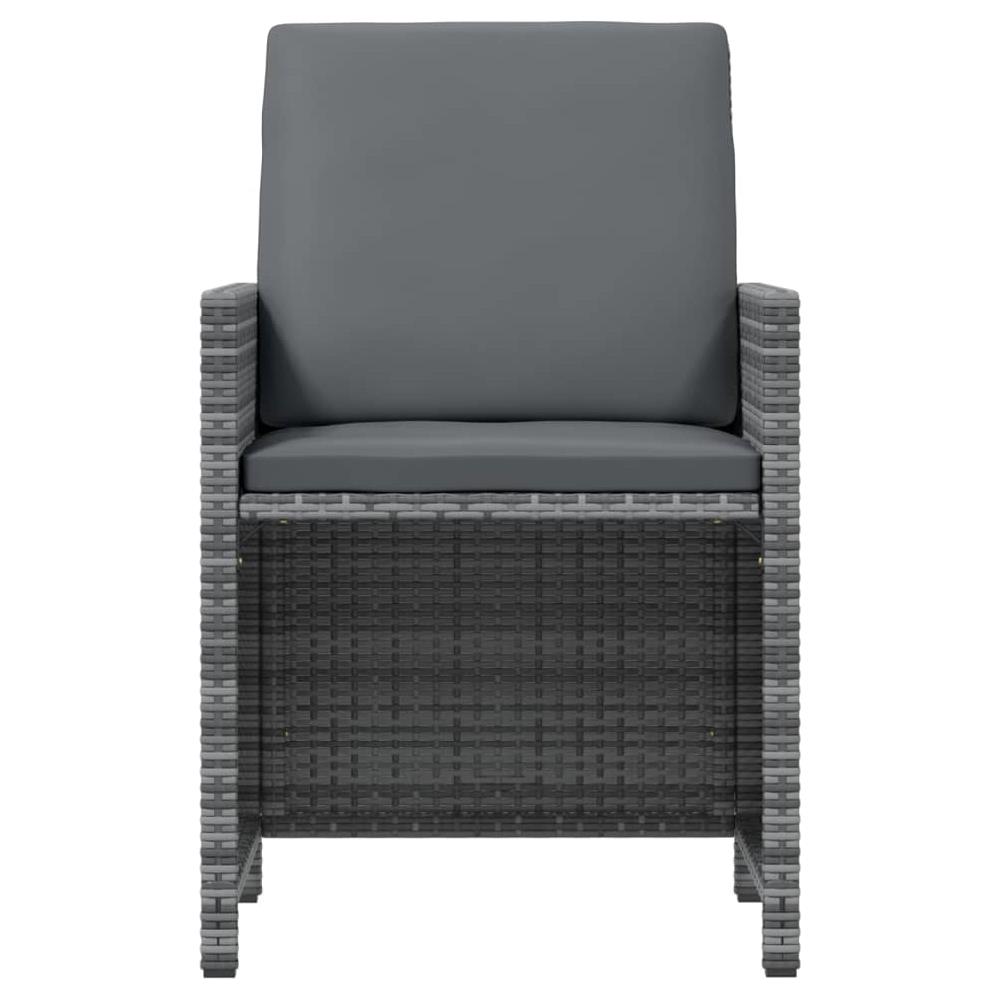 Set Da Pranzo Per Giardino 15 Pz Con Cuscini Polyrattan Grigio - Foto 2