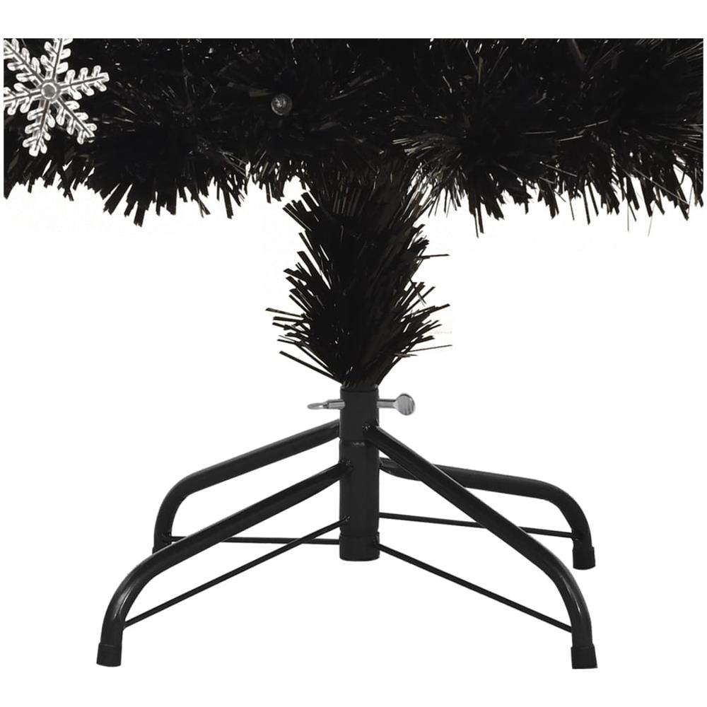 Albero Natale Con Fiocchi Di Neve A Led Nero 210cm Fibra Ottica - Foto 8