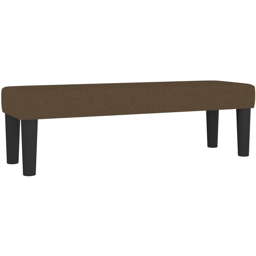 Panca Marrone Scuro 100x30x30 Cm In Tessuto - Foto 2