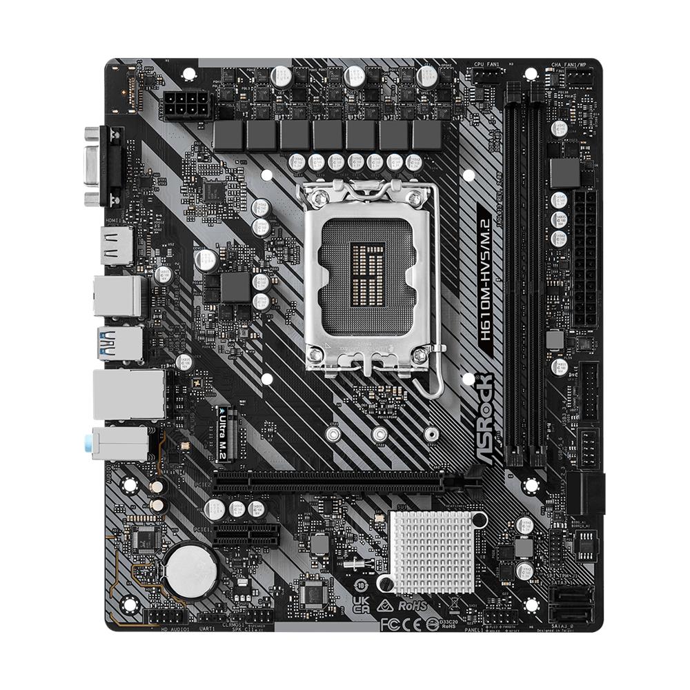 Scheda Madre H610M-HVS/M.2 R2.0 Socket LGA1700 Chipset H610 m- ATX - Foto 2