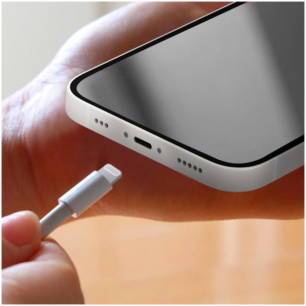 Connettore Di Ricarica Compatibile Per Iphone 14, Lightning + Microfono Bianco - Foto 5