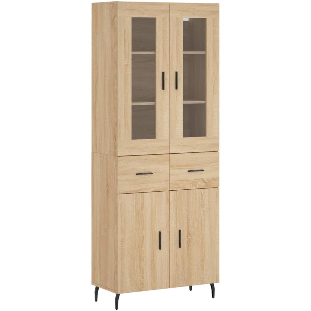 Credenza Rovere Sonoma 69,5x34x180 Cm In Legno Multistrato - Foto 2