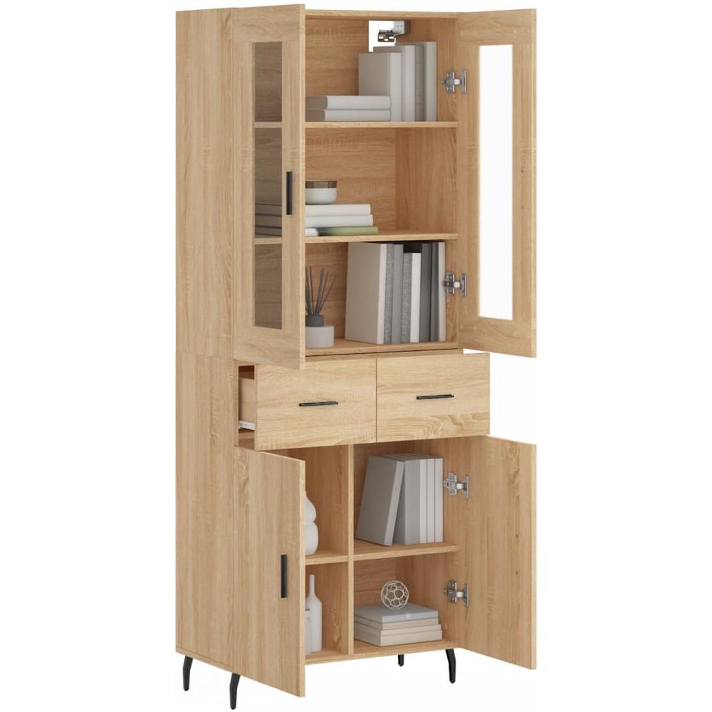 Credenza Rovere Sonoma 69,5x34x180 Cm In Legno Multistrato - Foto 3