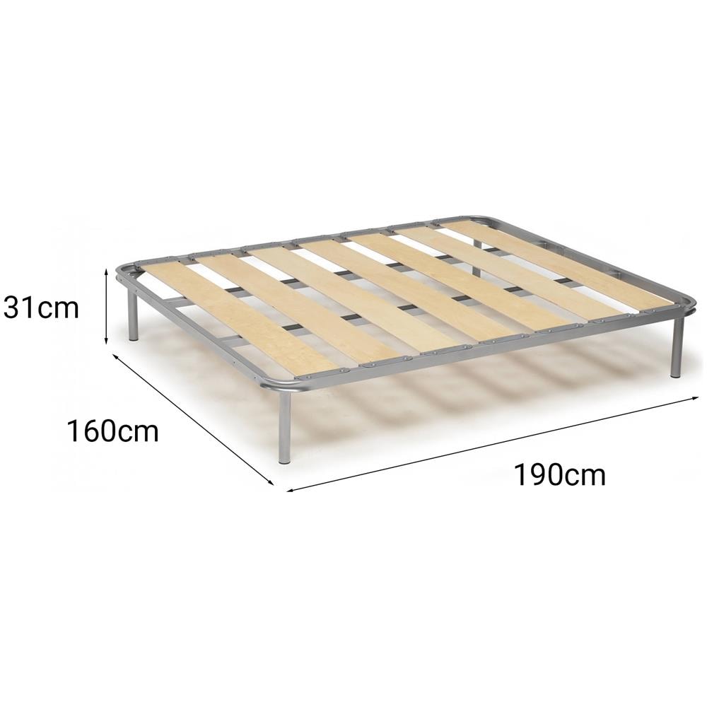 Rete Letto Matrimoniale Anagaia, Rete Ortopedica A Doghe Larghe, 100% Made In Italy, Cm 160x190h31 - Foto 3