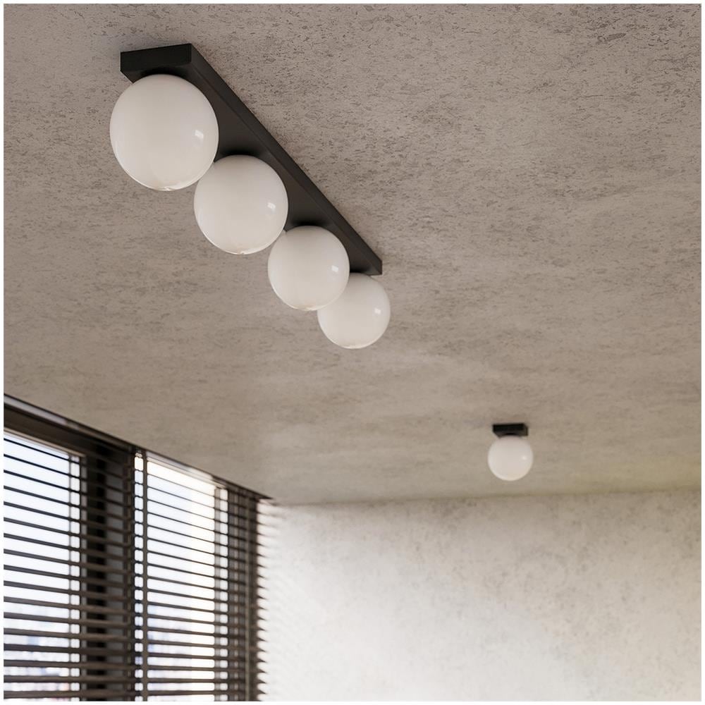 Lampada Da Soffitto Yoli 3 Nero Sl. 1153 - Moderno Lampade Da Soffitto Nero 14.5x50x12 Cm - Foto 1
