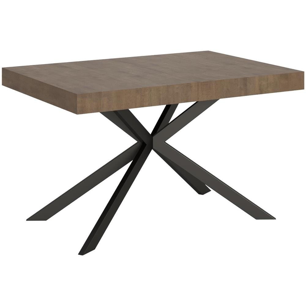 Tavolo allungabile 80x120/204 cm Plaker noce gambe antracite - Foto 1