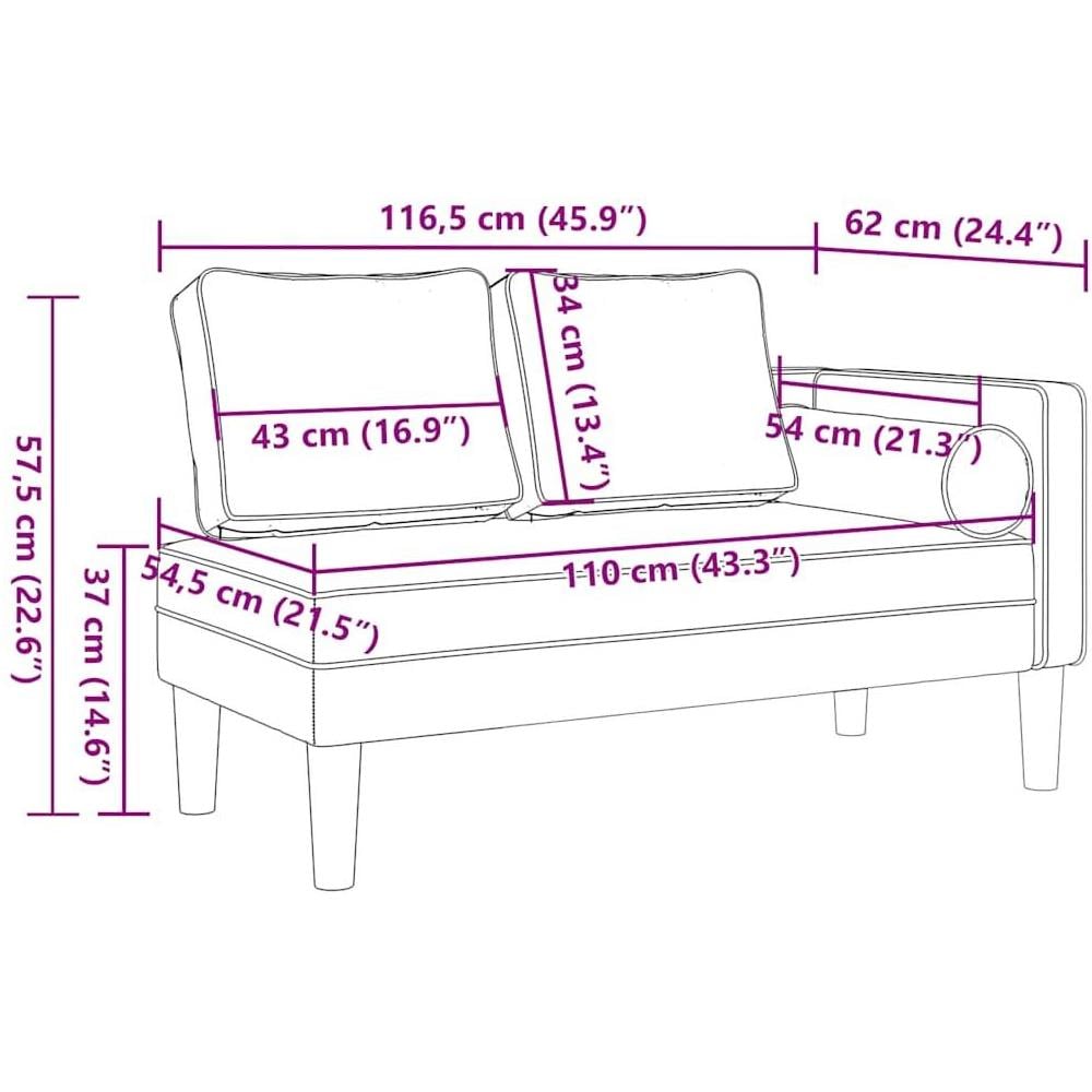 Sdraio con Cuscini Rosso Vino in Similpelle - Foto 8