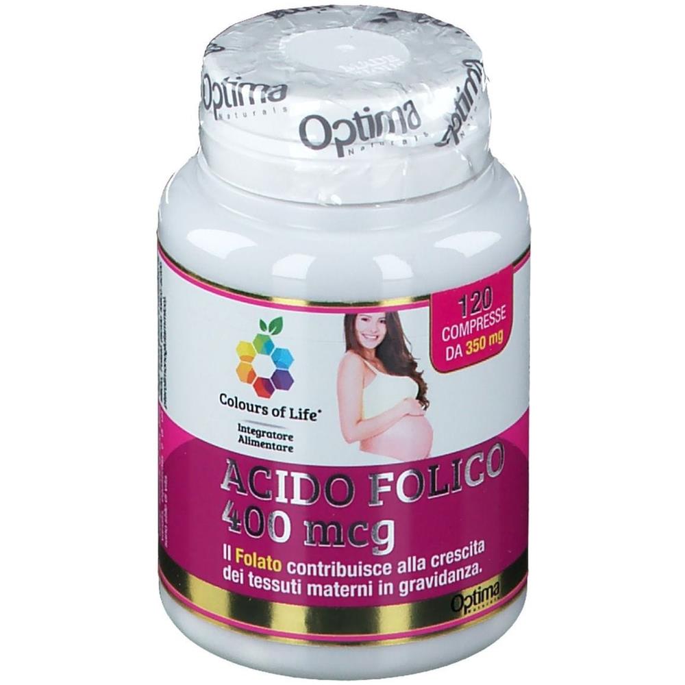 Colours of Life Acido Folico 400 mcg 120 Compresse 350 mg - Foto 1