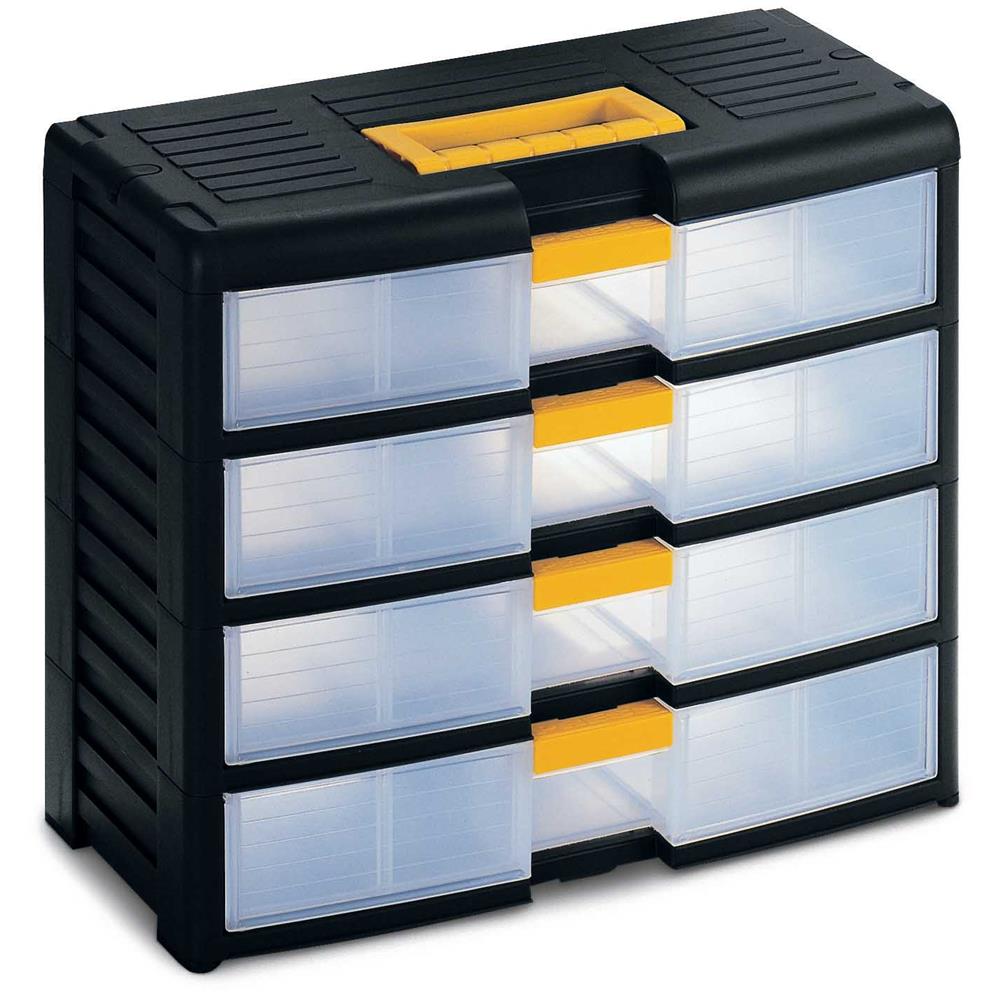 Cassettiera Bricolage Store-age 42001 nero / trasparente L39,1 x P19,7 x H33,4 - Foto 2