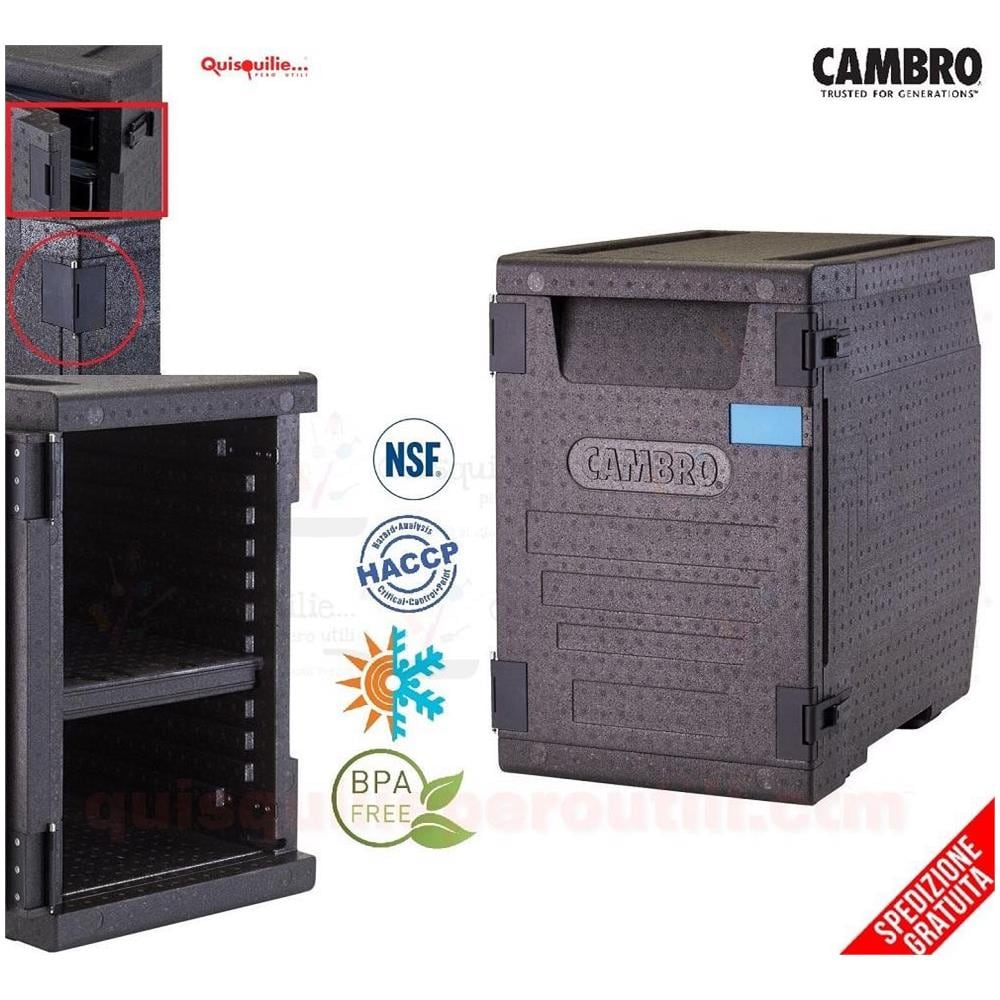 Cambro Contenitore Pp Espanso 4 Gn 1/1 H10 Carica Frontale Qualità Professionale - Foto 1