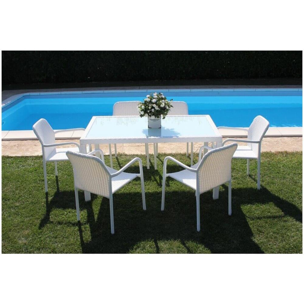 Axona - Tavolo Intreccio In Rattan Sintetico E Vetro - Foto 2