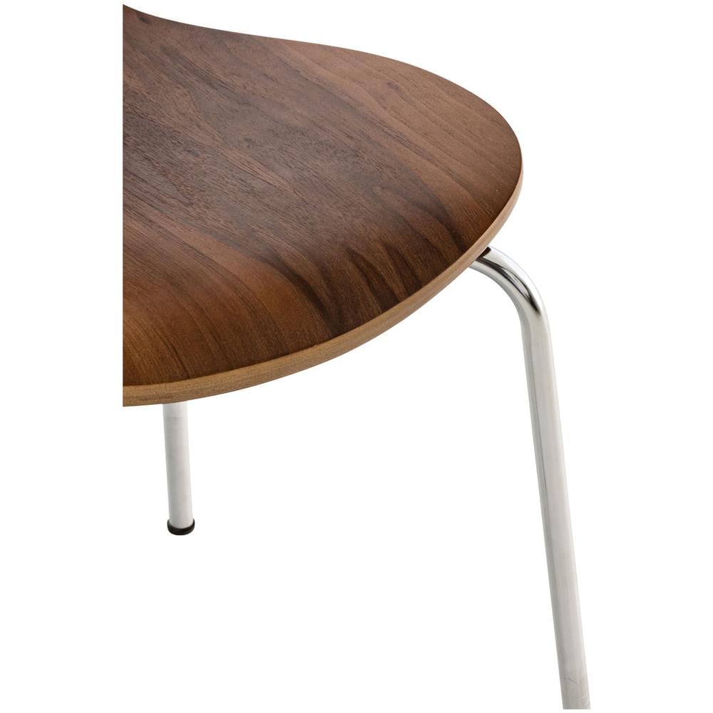 Sedia Impilabile Diego in Legno I Sedia Attesa in Metallo I Sedia Ergonomica Conferenza I Sedia Design Classico Riunioni O Sale Marrone - Foto 5