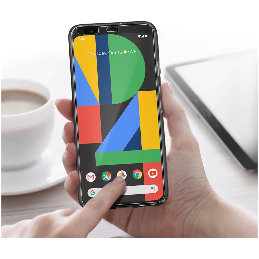 Cover Google Pixel 4 Silicone Morbida / Pellicola Vetro Temperato 9h Trasparente - Foto 5