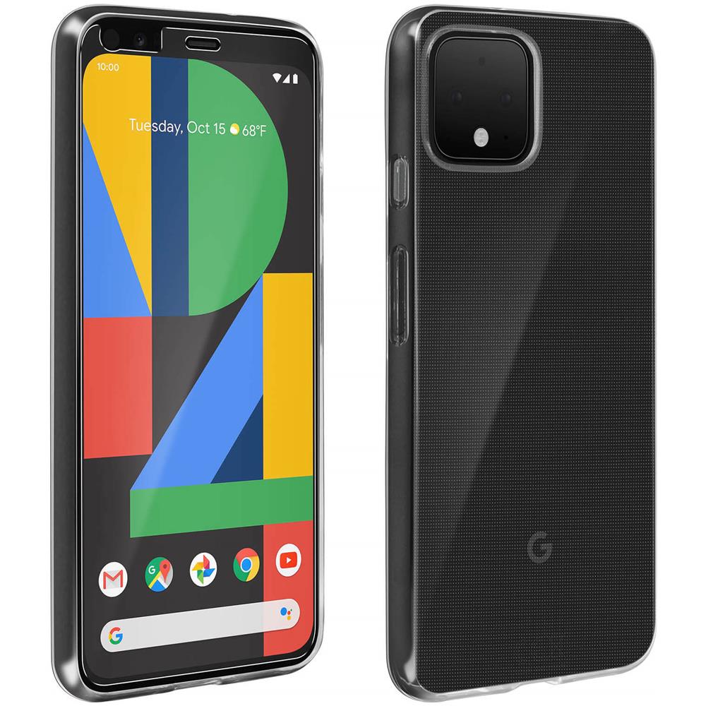Cover Google Pixel 4 Silicone Morbida / Pellicola Vetro Temperato 9h Trasparente - Foto 1