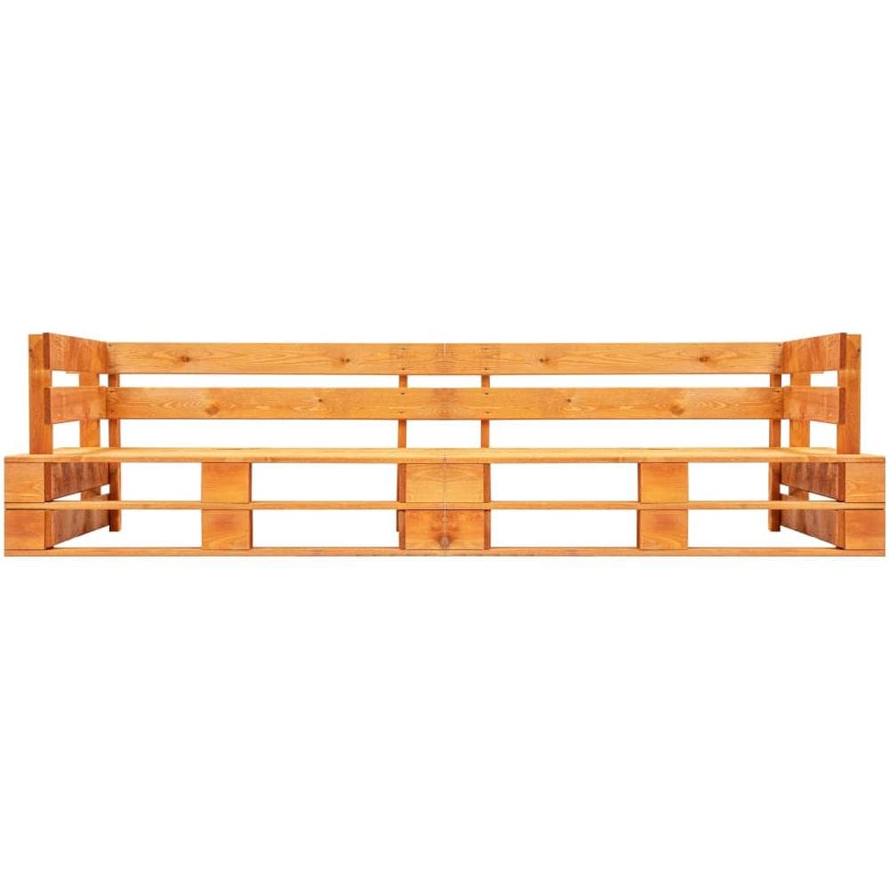 Divano da giardino a 2 Posti su Pallet in Legno Marrone Miele - Foto 2