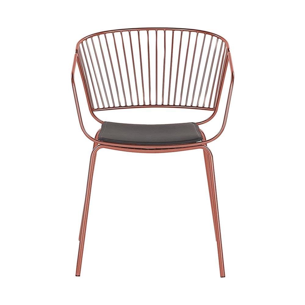 Set Di 2 Sedie In Metallo Color Rame Rigby - Foto 2