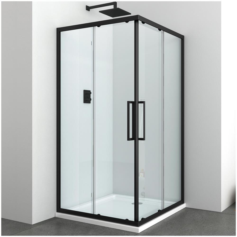 Box Cabina Doccia Angolare Corner Due Ante Scorrevoli Cristallo Temprato - Foto 1