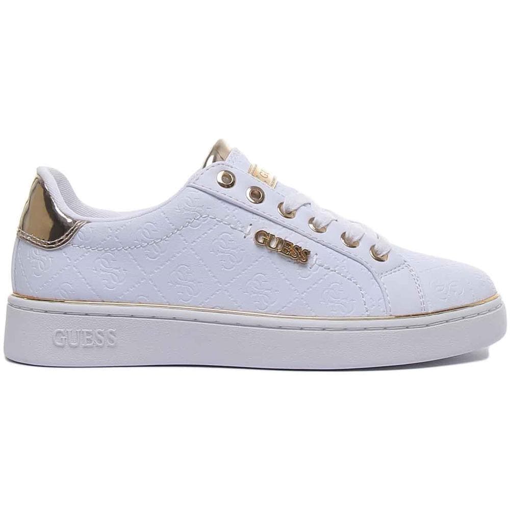 Beckie Women's Lace Up Casual Sneakers In White Gold - Foto 2