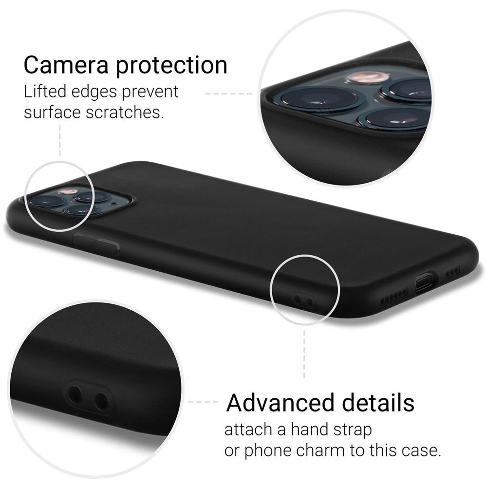 Minimalist Series, Cover In Silicone Per Iphone 11 Pro, Nero - Finitura Opaca, Custodia Sottile E Morbida In Tpu - Foto 2