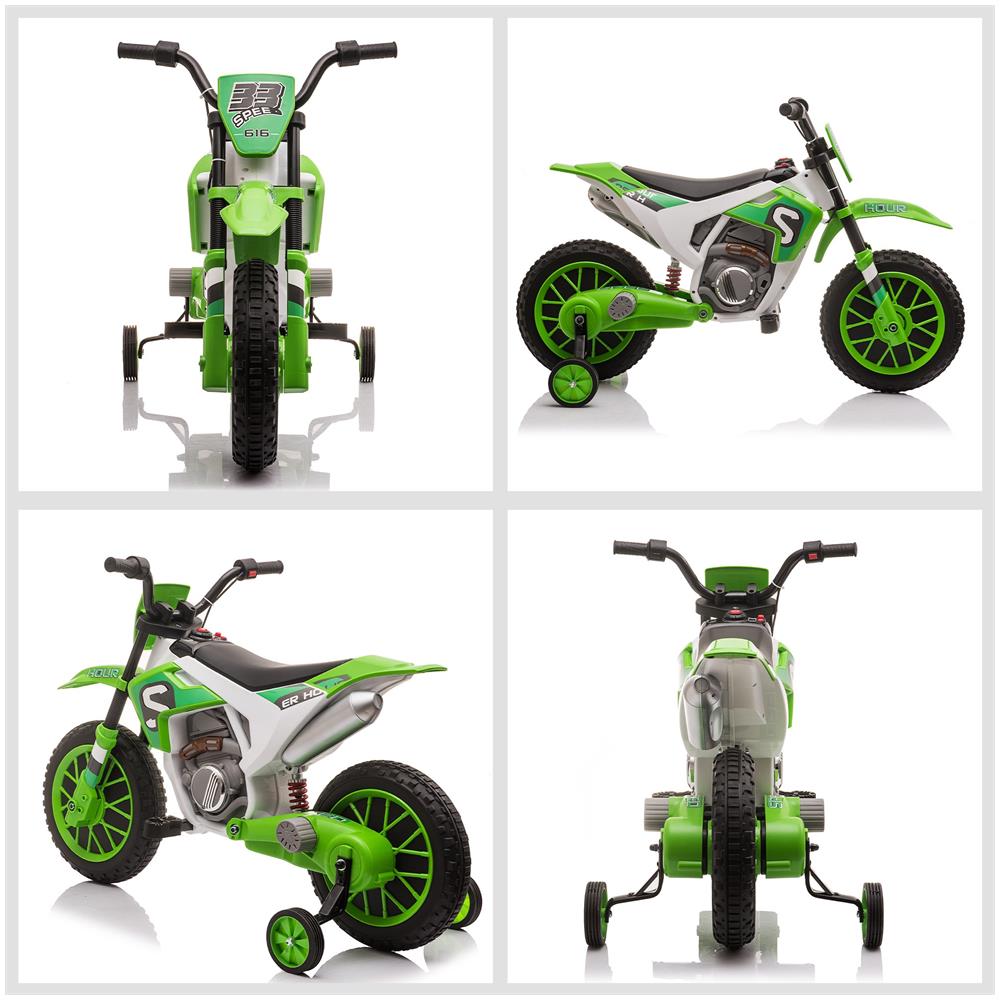 Moto Da Cross Elettrica Per Bambini Da 3-5 Anni - Verde - Foto 2