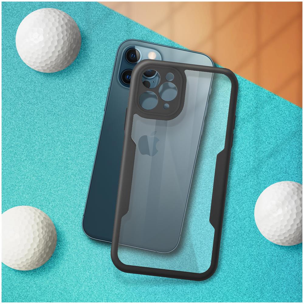 Cover Iphone 12 Pro Max Retro Plexiglass Fronte Polimero Rinforzata Bordo Nero - Foto 5