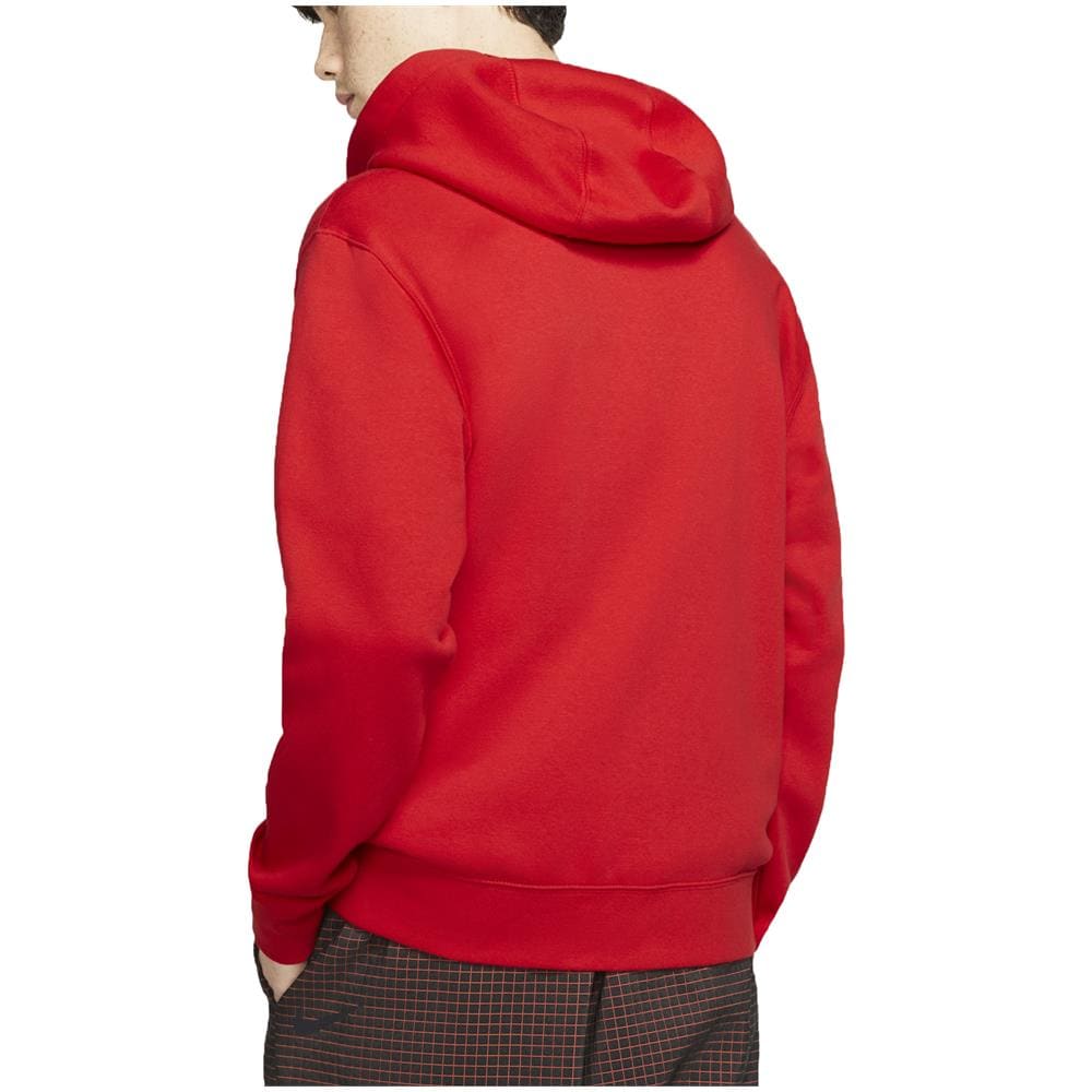 Felpa Da Uomo Con Cappuccio E Full Zip Club Fleece Rossa Taglia L Cod Bv2645-657 - Foto 2