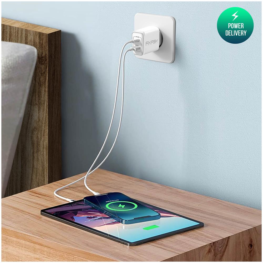 Caricatore Usb /usb-c 20w + Cavo Usb A Lightning, Quick Charge 3.0, Bianco - Foto 5